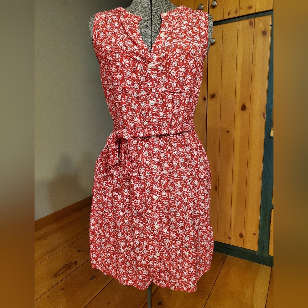 Gap spring floral Red dress